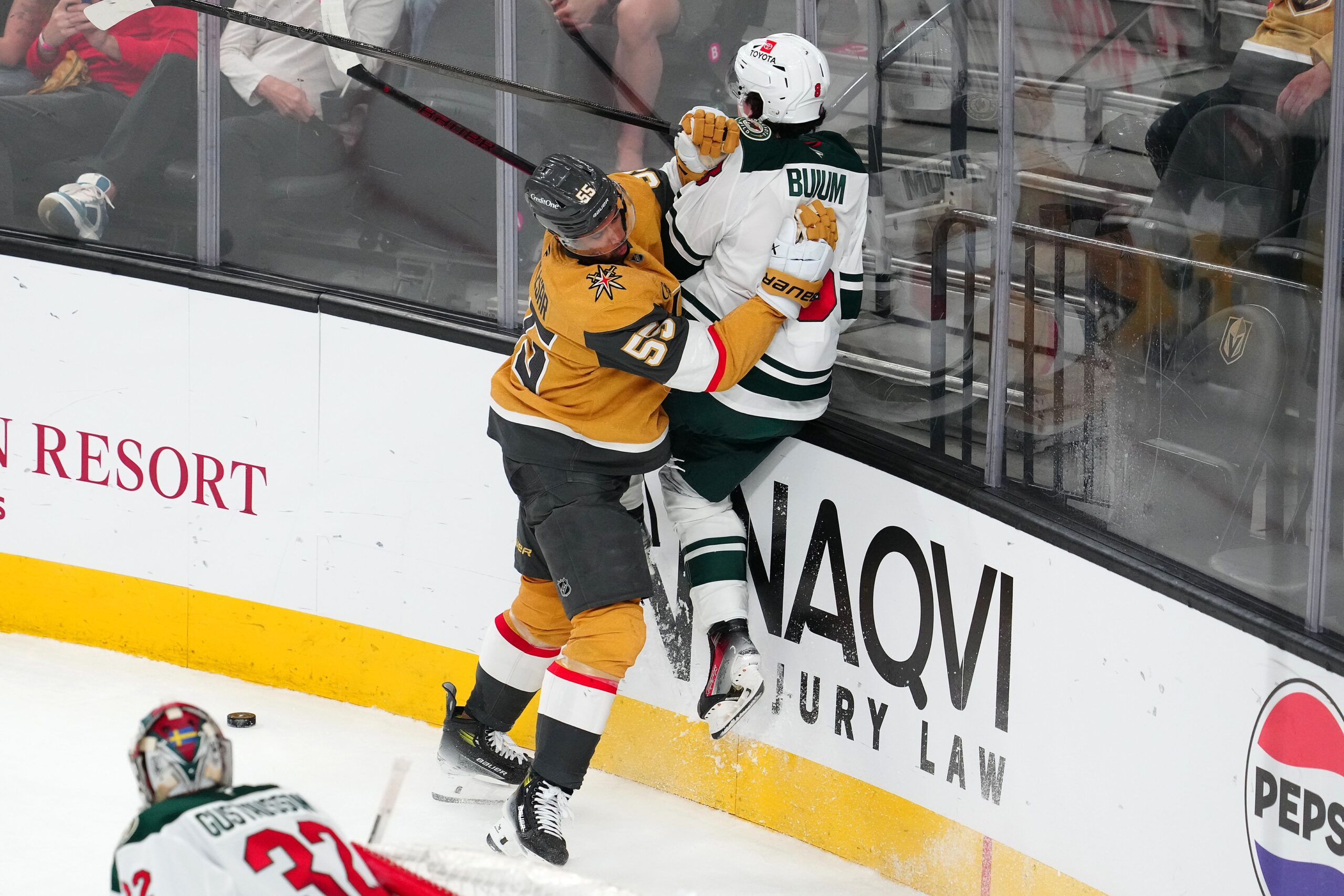 The Vegas Golden Knights and Minnesota Wild face off in Game 3 of their first-round playoff series on April 24, 2025, at the Xcel Energy Center in St. Paul, Minnesota. The Golden Knights lead the series 2-0 after securing victories in the first two games at home. Vegas vs Minnesota AI Prediction: Free NHL Betting Insights for Apr 24. Credit USA TODAY/IMAGN