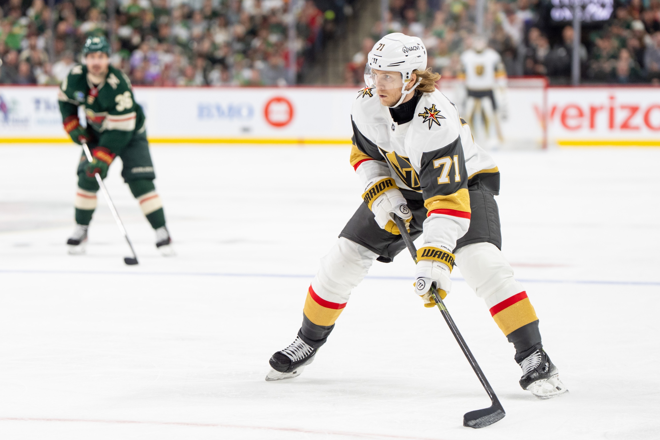 The Minnesota Wild host the Vegas Golden Knights in Game 4 of their first-round playoff series on April 26, 2025, at Xcel Energy Center. The Wild lead the series 2-1 after consecutive 5-2 victories, shifting momentum in their favor. Vegas vs Minnesota AI Prediction: Free NHL Betting Insights for Apr 26. Credit USA TODAY/IMAGN