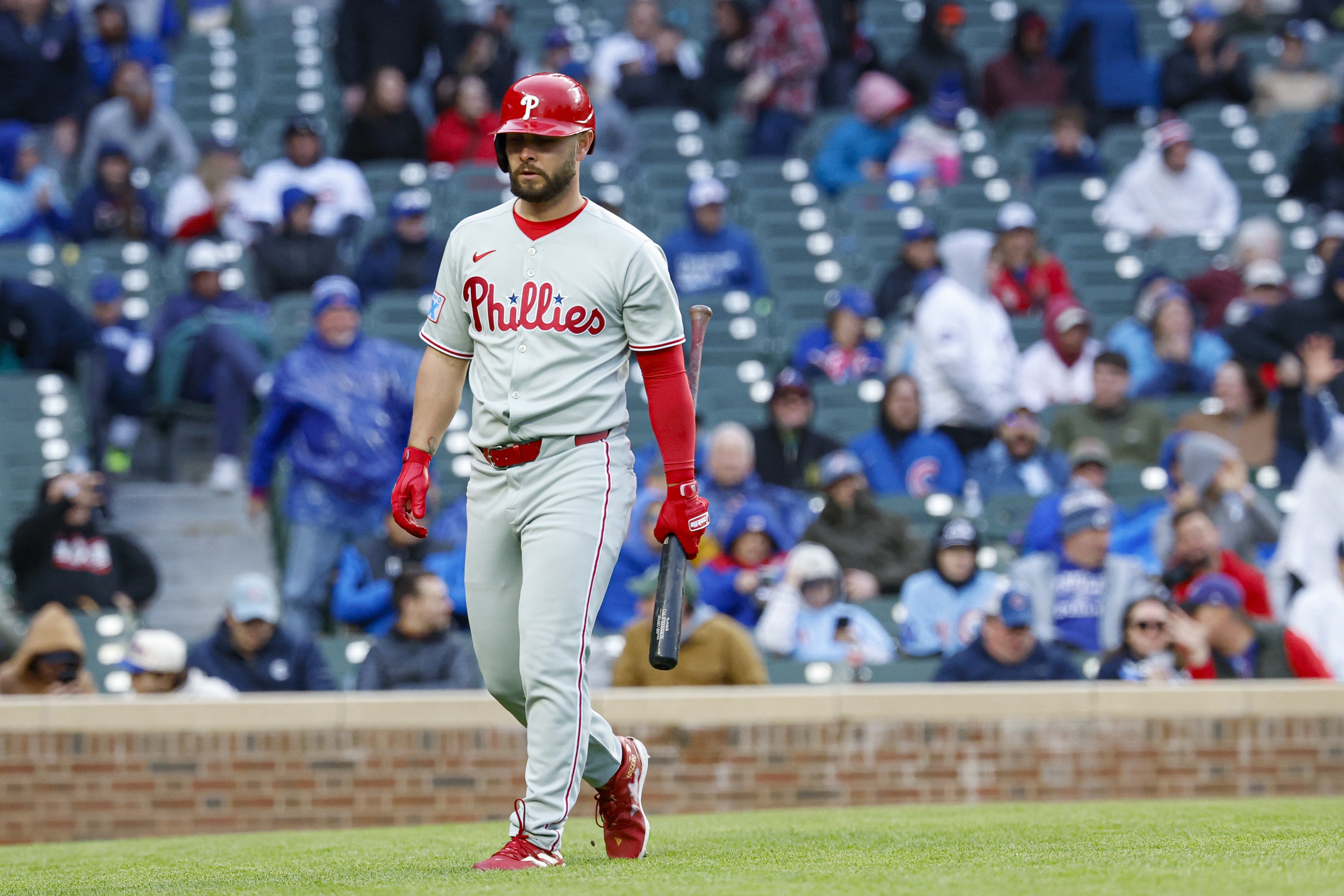 The Philadelphia Phillies (13–13) will face the Chicago Cubs (17–10) at Wrigley Field on Saturday, April 26, 2025, with first pitch scheduled for 3:05 PM CDT. The Phillies aim to snap a five-game losing streak, while the Cubs look to continue their strong home performance. Philadelphia vs Chicago Cubs AI Prediction: Free MLB Betting Insights for Apr 26. Credit USA TODAY/IMAGN