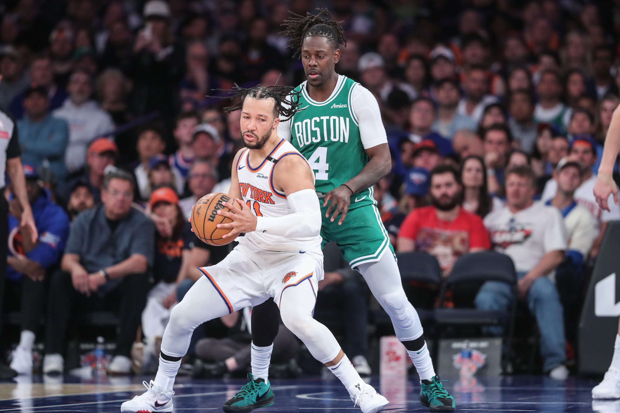 The Boston Celtics and New York Knicks are set to clash in Game 4 of their Eastern Conference Semifinal series on Monday, May 12, 2025, at Madison Square Garden. The Knicks currently lead the series 2-1, having taken the first two games in Boston before the Celtics responded with a win in Game 3, setting the stage for a pivotal contest. Boston vs New York AI Prediction: Free NBA Betting Insights for May 12. Credit USA TODAY/IMAGN
