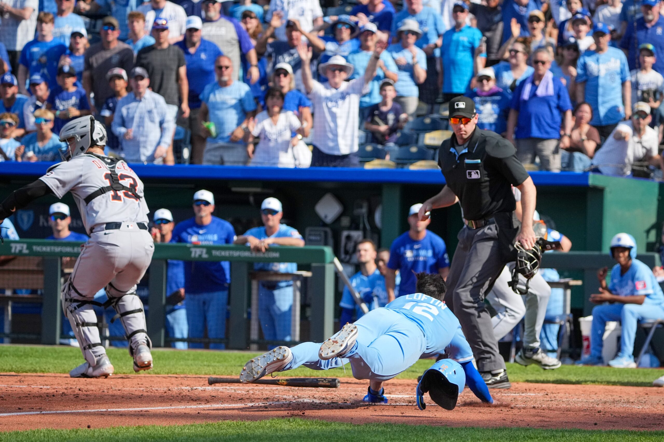 On June 1, 2025, the Detroit Tigers (38–20) face the Kansas City Royals (30–27) at Kauffman Stadium in the final game of their three-game series. Both teams aim to secure a series win, with the Tigers looking to maintain their lead in the AL Central and the Royals striving to close the gap. Detroit vs Kansas City AI Prediction: Free MLB Betting Insights for Jun 01. Credit USA TODAY/IMAGN