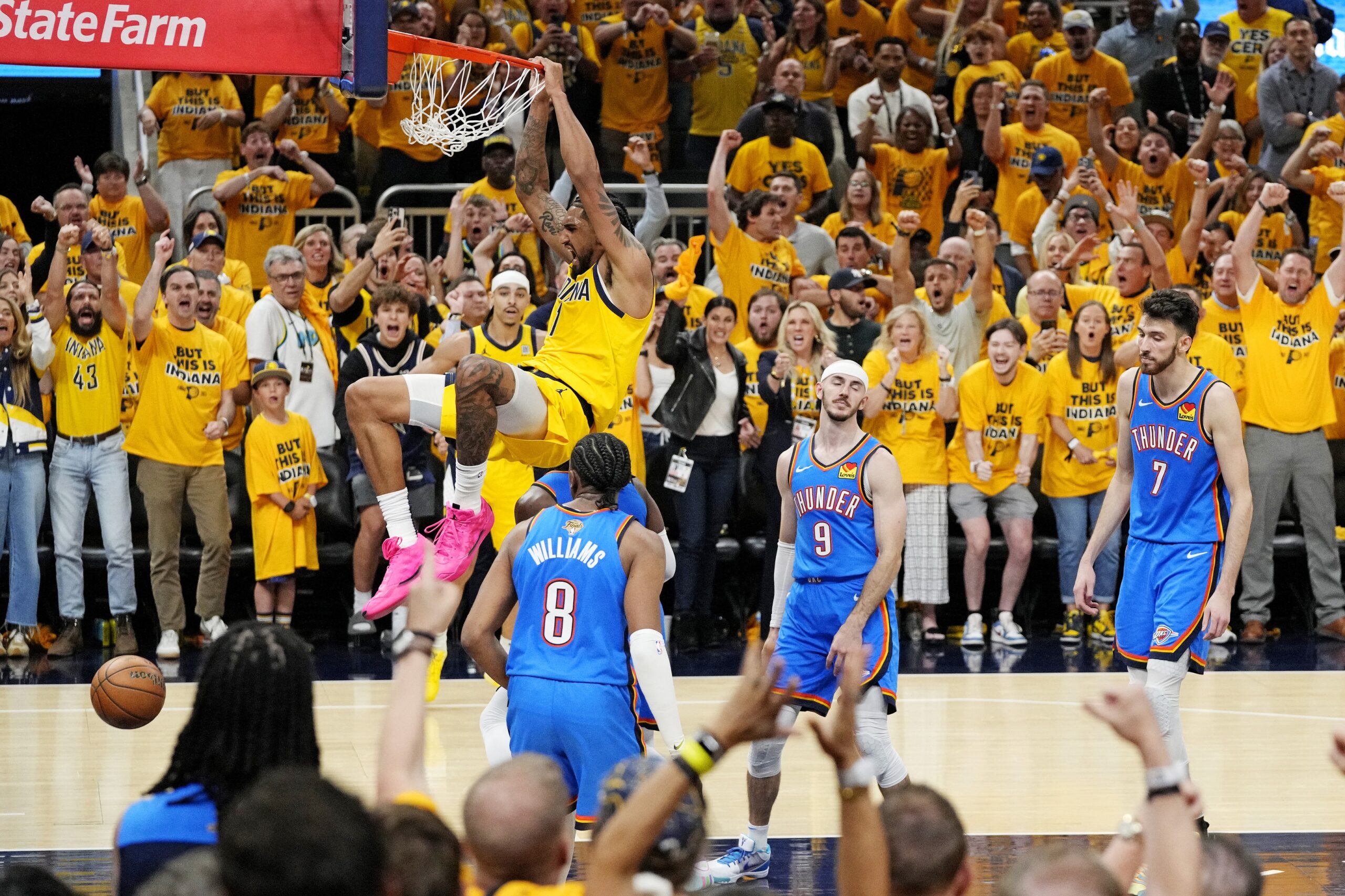 The Oklahoma City Thunder and Indiana Pacers will clash in Game 4 of the 2025 NBA Finals on Friday, June 13, at Gainbridge Fieldhouse. The Pacers lead the series 2-1 after a 116-107 victory in Game 3, where Tyrese Haliburton’s standout performance and Indiana’s full-court defensive pressure flipped the momentum in their favor and placed Oklahoma City in a rare position of vulnerability on the championship stage. Oklahoma City vs Indiana AI Prediction: Free NBA Betting Insights for Jun 13. Credit USA TODAY/IMAGN