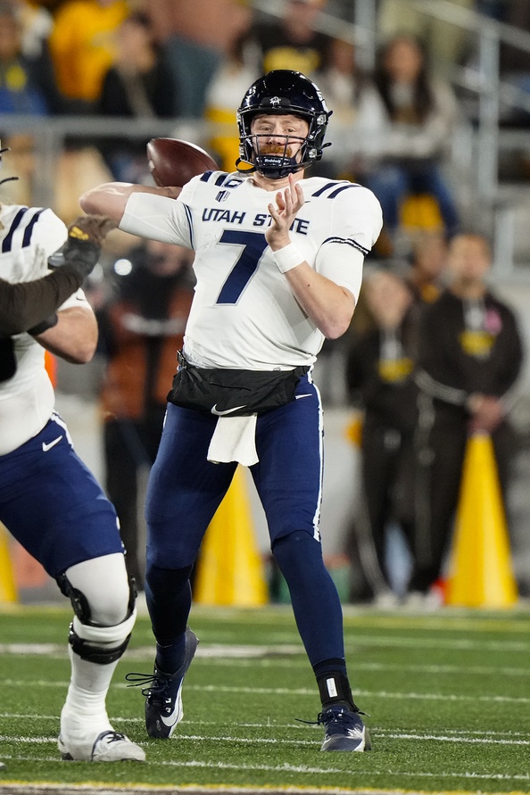  Utah State vs New Mexico AI Prediction: Free CFB Betting Insights for Oct 25. Credit USA TODAY/IMAGN