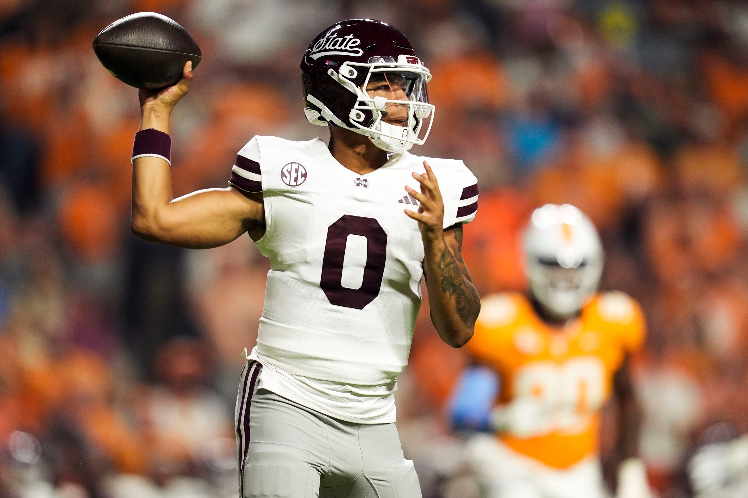  Mississippi State vs Arkansas AI Prediction: Free CFB Betting Insights for Nov 01. Credit USA TODAY/IMAGN