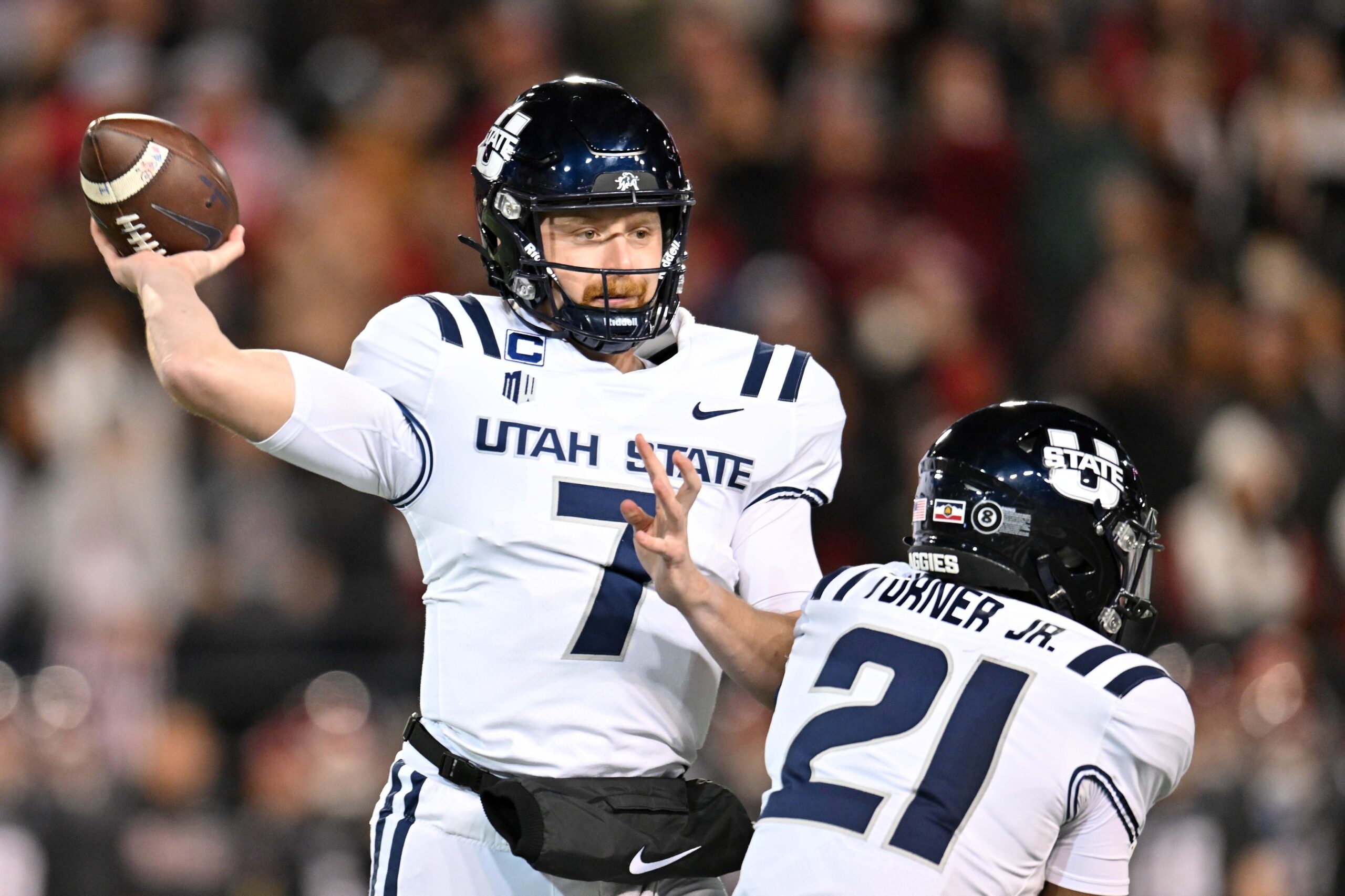  Boise State vs Utah State AI Prediction: Free CFB Betting Insights for Nov 28. Credit USA TODAY/IMAGN
