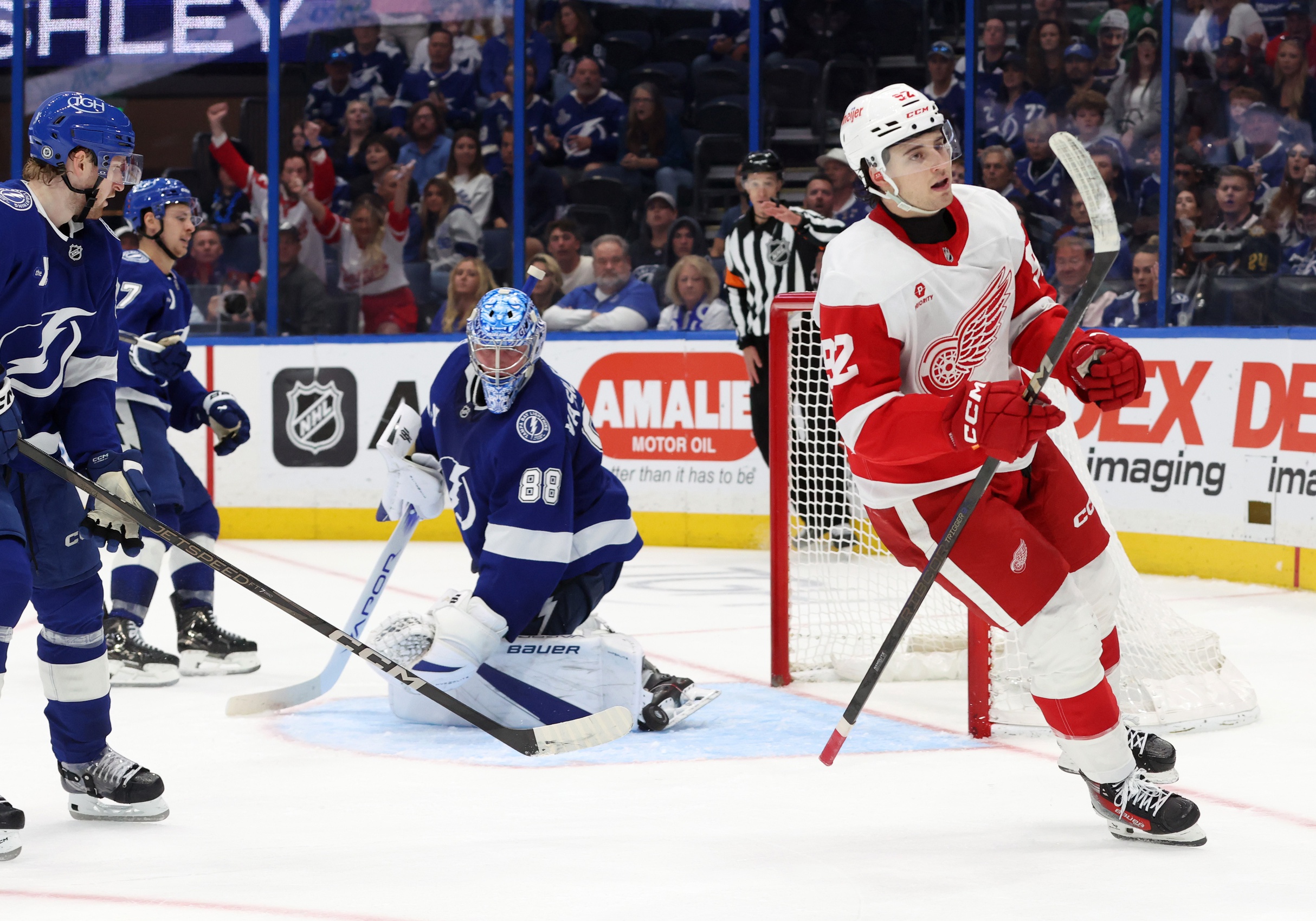  Edmonton vs Detroit AI Prediction: Free NHL Betting Insights for Oct 19. Credit USA TODAY/IMAGN